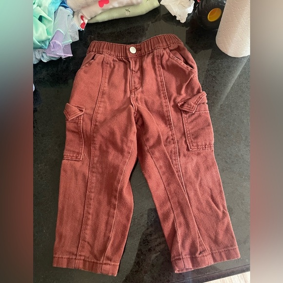 Old Navy Brown Rust Relaxed Fit Casual Cargo Pants Size 2T - Picture 1 of 4